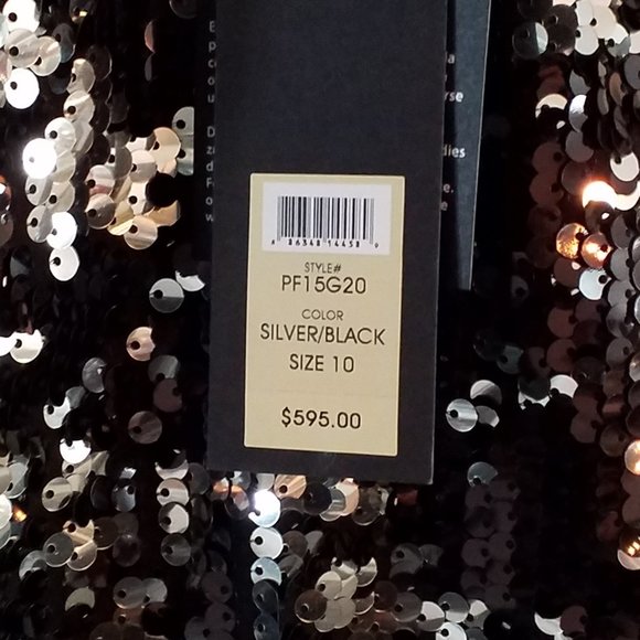 Rachel Zoe Black/Silver Dress NWT sz 10 - Picture 5 of 5